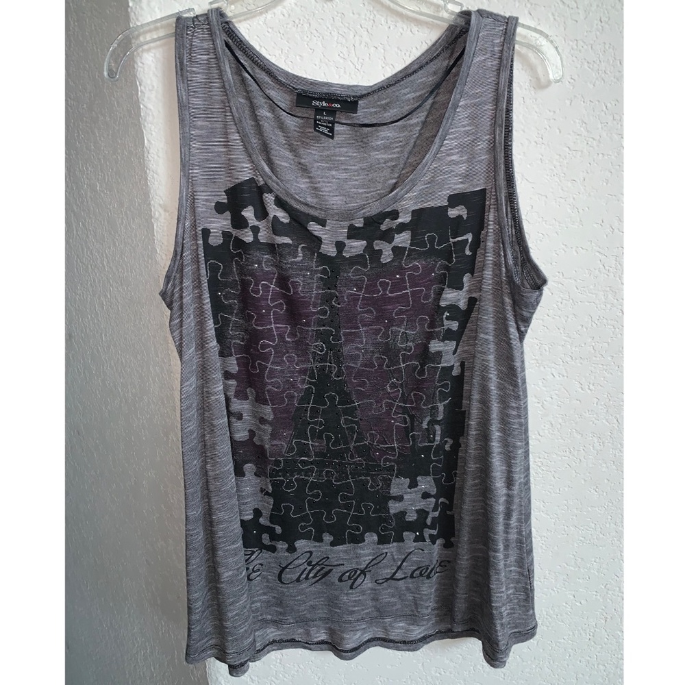 Style & Co. Paris Puzzle Tank Top